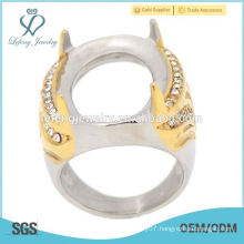 New indonesia gold ring stone stainless steel gothic engagement rings, finger ring mounts without stones